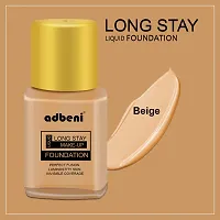 Adbeni Liquid Make- Up Foundation Flawless Semi-Matte, Beige, Shade-101, 30ml-thumb1