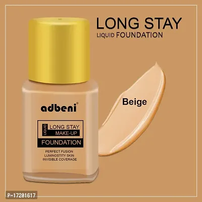 Adbeni Liquid Make- Up Foundation Flawless Semi-Matte, Beige, Shade-101, 30ml-thumb2