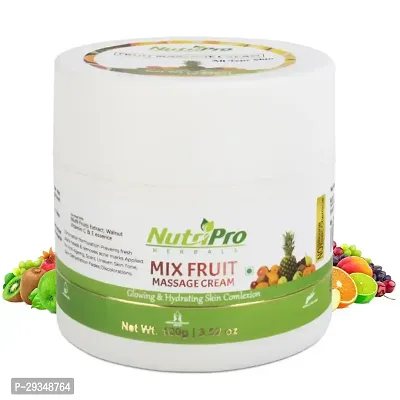 Nutripro Fruit Massage Cream For All Skin Type 100 Gm With Vitamin E Almond Oil Apple Extract Paraben Free Cruelty Free Vegan