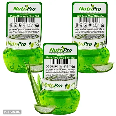 NutriPro Pure Aloe Vera Skin Gel 3 PC's 360 ml |With Pure Aloe Vera  Vitamin E for Skin (Paraben Free) | For Acne, Scars, Glowing  Radiant Skin