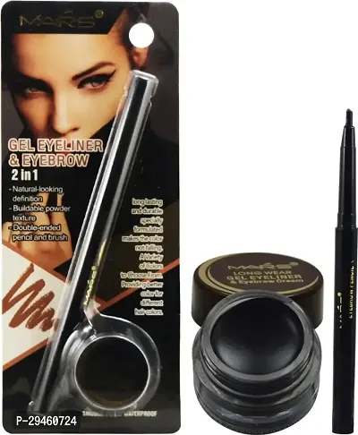 Gel Eyeliner And Eyebrow Pencil-95001-02 3.5 G (Black)