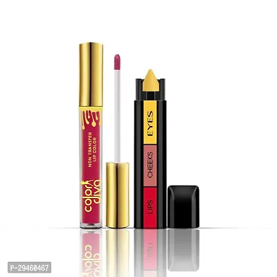 Makeup Combo Kit 3 In 1 Makeup Stick, Non Transfer Lip Color For Women (Gc1703) (2 Items In The Set)-thumb0