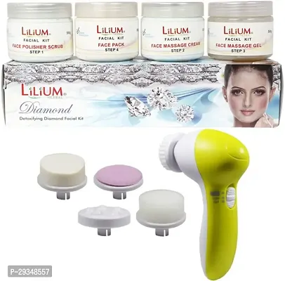 Lilium Herbal Diamond Detoxifying Facial Kit 2 Kg With Face Massager 2000 G