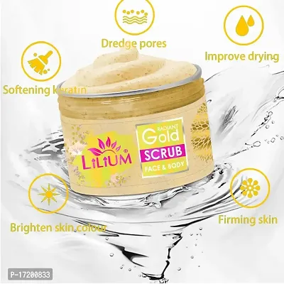 Lilium Gold Face  Body Scrub  Double Side Face Roller (250g)-thumb2