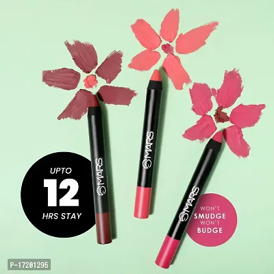 MARS Long Lasting Crayon Lipstick up to 12 Hours Stay | Matte Finish | Waterproof | Won't Smudge Won't Budge Lip Crayon (3.5 gm) 23-I Am Cute-thumb3