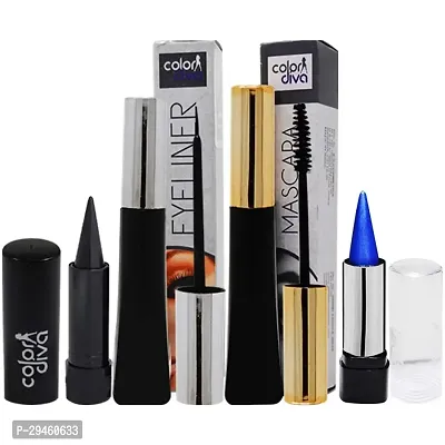 Eye Liner, Water Resistant, Long-Lasting, Shade- (Elnr104) Each 7 Ml (Black 01)