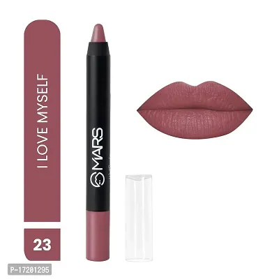 MARS Long Lasting Crayon Lipstick up to 12 Hours Stay | Matte Finish | Waterproof | Won't Smudge Won't Budge Lip Crayon (3.5 gm) 23-I Am Cute-thumb2