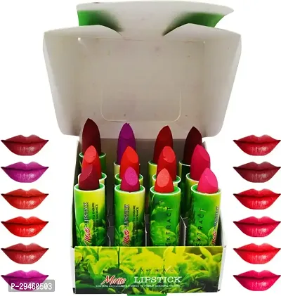 Green Tea Lipsticks, Multicolor, Matte (Ads-3315) With Lilium 3D Skin Whitening Cream (Multicolor, 4.5 G)-thumb0