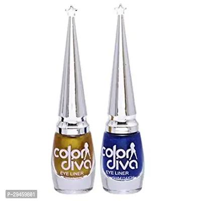 Eye Liner, Long-Lasting, Water Resistant, 6Ml (Blue Golden)