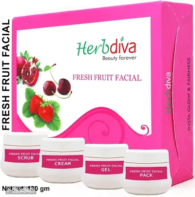 Herb Diva Fresh Fruit Facial Kit For Insta Glow And Fairness 130G 130 G-thumb0