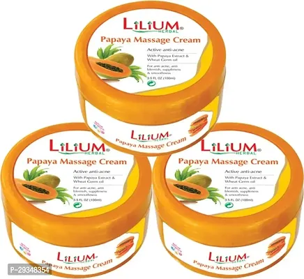 Lilium Papaya Massage Cream 100 Ml Pack Of 3 100 Ml