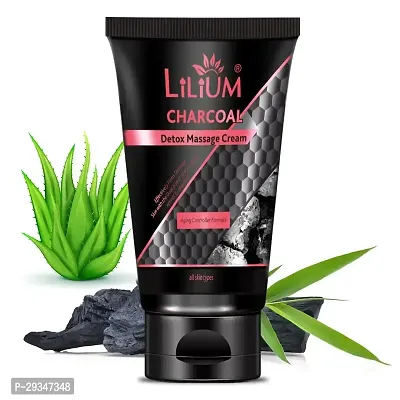 Lilium Herbal Charcoal Face Massage Cream 100Ml-thumb0