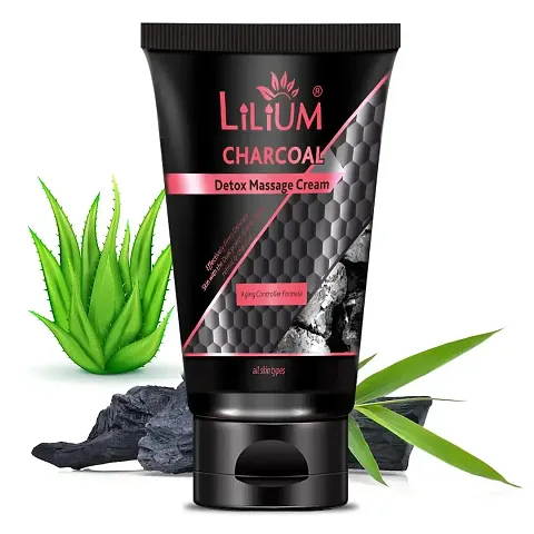 Lilium Herbal Charcoal Face Massage Cream 100Ml