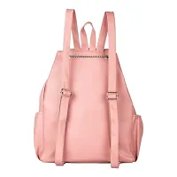 Attractive PU Backpack For Women (Pink)-thumb2