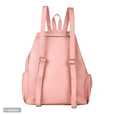 Attractive PU Backpack For Women (Pink)-thumb3