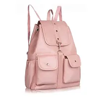 Attractive PU Backpack For Women (Pink)-thumb3