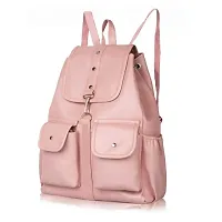 Attractive PU Backpack For Women (Pink)-thumb4