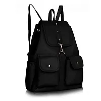 Attractive PU Backpack For Women (Black)-thumb1