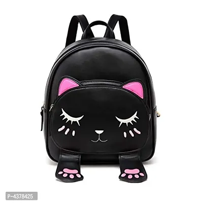 Stylish Collage Backpack For Girls (Black)-thumb0