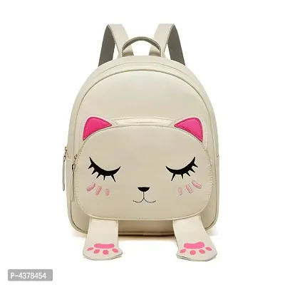 Stylish Collage Backpack For Girls (Cream)