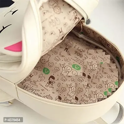 Stylish Collage Backpack For Girls (Cream)-thumb3