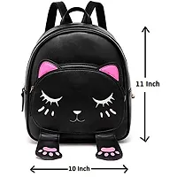 Stylish Collage Backpack For Girls (Black)-thumb2
