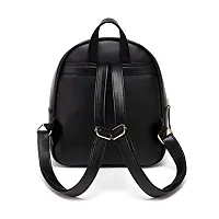 Stylish Collage Backpack For Girls (Black)-thumb3