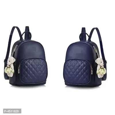 Stylish Collage Backpack For Girls (Blue) Combo Pack Of 2-thumb0