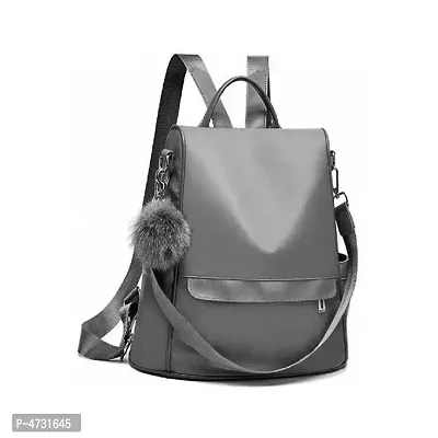 Stylish Collage Backpack For Girls (Grey)-thumb0