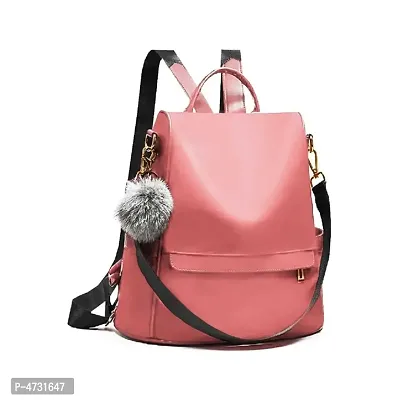 Stylish Collage Backpack For Girls (PINK)-thumb0