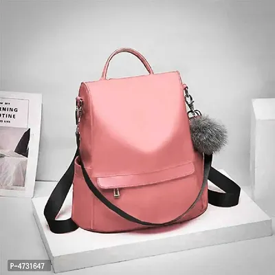 Stylish Collage Backpack For Girls (PINK)-thumb2