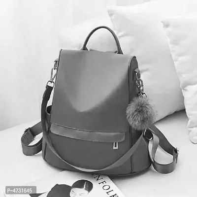 Stylish Collage Backpack For Girls (Grey)-thumb2