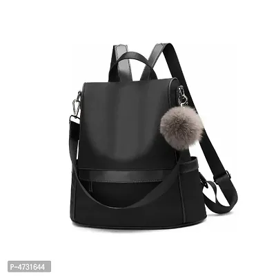 Stylish Collage Backpack For Girls (Black)-thumb2