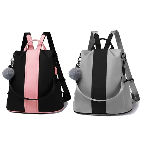 Latest Attractive PU Backpacks For Women (Pack of 2)
