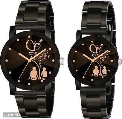Razyloo Couple Print in Dial Couples Watch