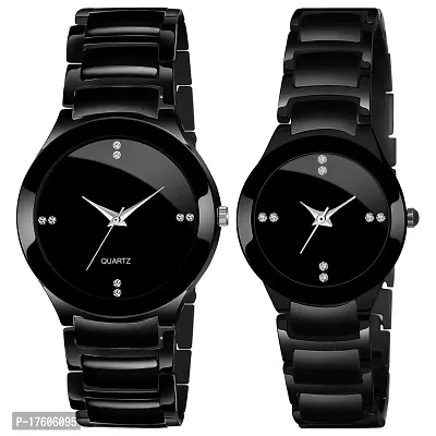 Razyloo Black Best Quality Couple Watch-thumb0