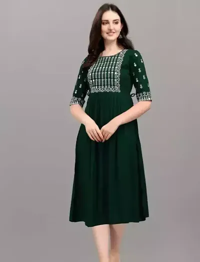 Stylish Rayon Anarkali Kurti For Women