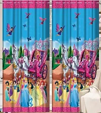 Prozone 3D Digital Printed Heavy Knitting Polyester Curtains,4x5 Feet,Pack of 2 PCS,Multicolors-thumb1