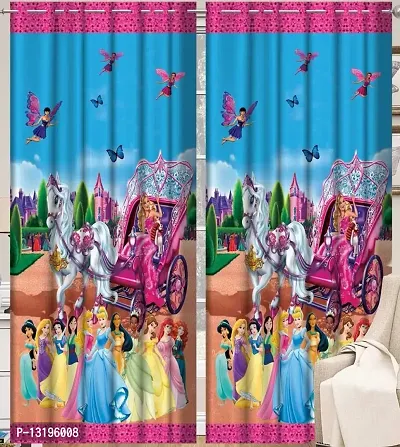 Prozone 3D Digital Printed Heavy Knitting Polyester Curtains,4x5 Feet,Pack of 2 PCS,Multicolors-thumb2