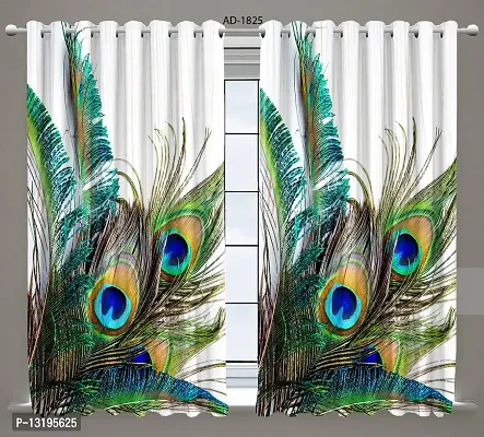 Prozone 3D Digital Animal Printed Heavy Knitting Polyester Curtains for Home,Living Room,Dining Room,Kids Room,Hall,Pack of 2 PCS (Design 6, 5 feet)