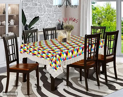Prozone PVC Waterproof & Dustproof Center Table Cover for 6 Seater,Printed Rectangular Table Cover for Living Room,Dining Room,Size-60x90 Inches (Design 1)-thumb0