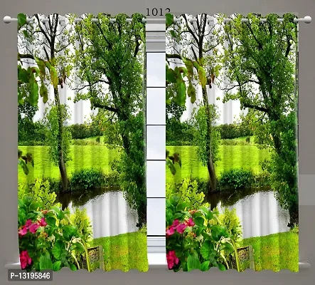 Prozone Polyester 3D Digital Beautiful Printed Curtain | Pack of 1 Pcs (Design 3, 9 feet)