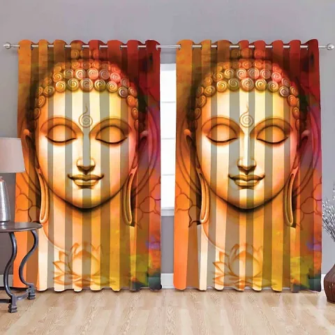 Femfairy 3D Digital Printed Polyster Fabric Home Washable Excellent Quality Door Curtain