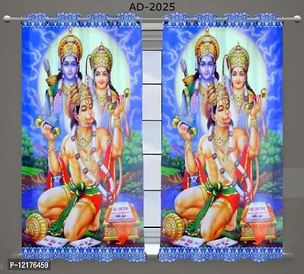 Polyester Digital God Hanuman Ji Print Curtains,5x4 feet,1PCS