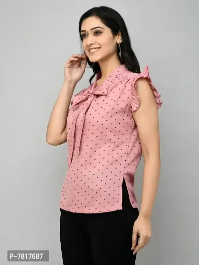 TIE UP NECK POLKA DOT TOP-thumb4