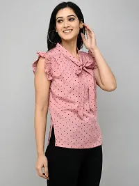 TIE UP NECK POLKA DOT TOP-thumb4