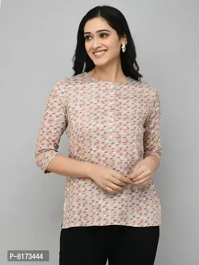 Classic Cotton Printed Tops for Womens