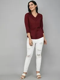 Classic Georgette Solid Tops for Womens-thumb2