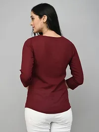 Classic Georgette Solid Tops for Womens-thumb1