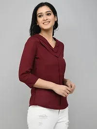 Classic Georgette Solid Tops for Womens-thumb3